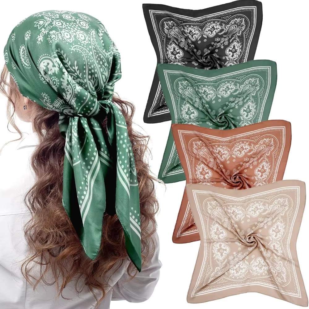Luxury Skincare Headband - Marca de luxo seda quadrado paisley