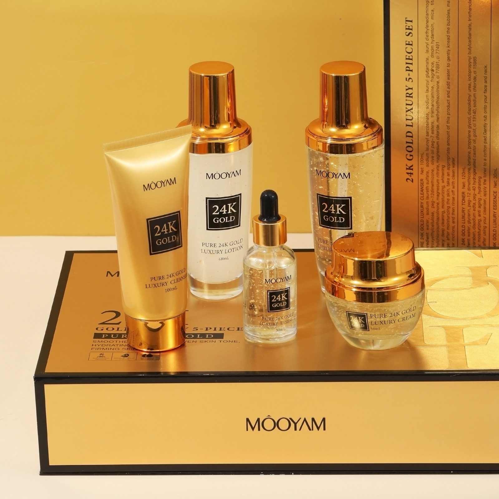 24k ouro luxo hidratante anti- - Luxury Skincare Kit avaliação e preço