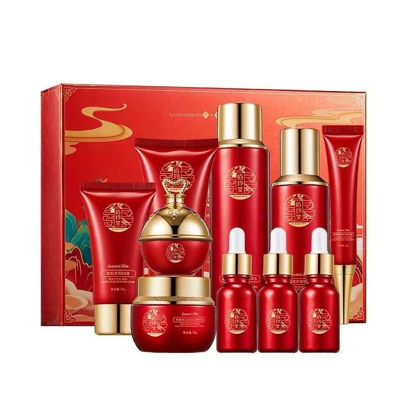 Conjunto de Dez Peças Qilin Ji - Luxury Skincare Kit avaliação e preço