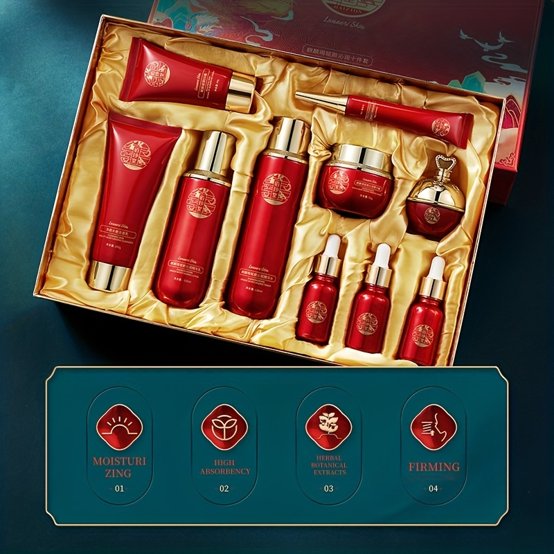 Conjunto de Dez Peças Qilin Ji - Luxury Skincare Kit avaliação e preço